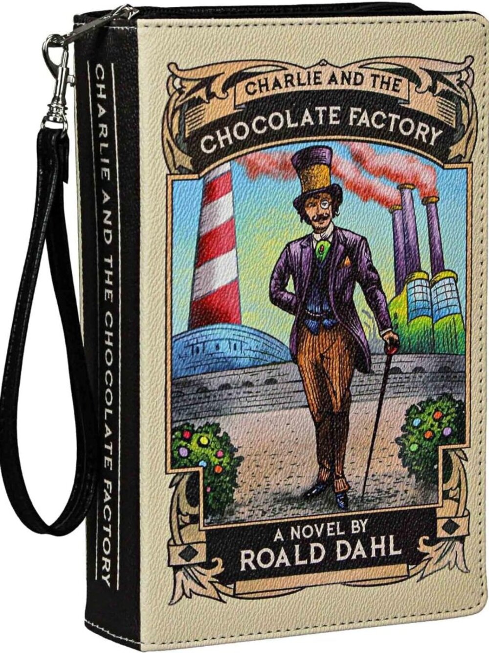Charming Book Crossbody Bag - Charlie & the Chocolate Factory Vinyl, 9.25